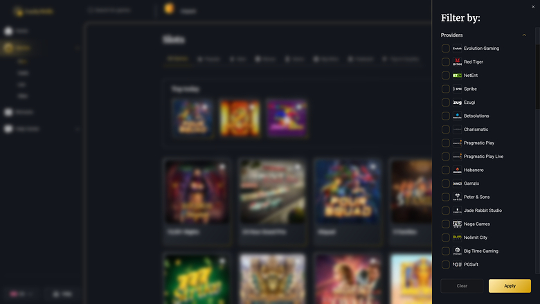 Lucky Wells Casino — Games by studio