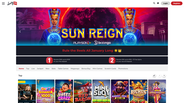 Lucky31 Casino — Homepage