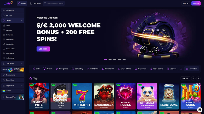 Lucky7even — Homepage