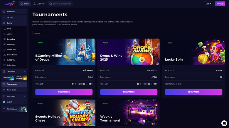 Lucky7even — Tournaments