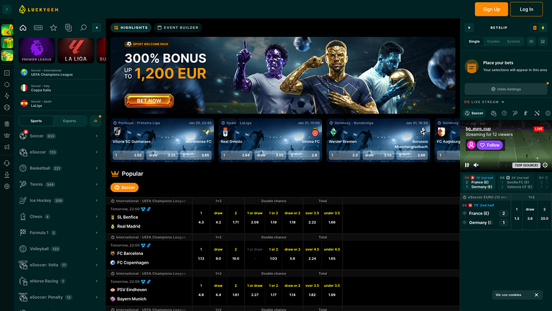 Luckygem Casino — Sportsbook