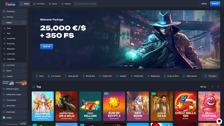 LuckyHunter — Homepage