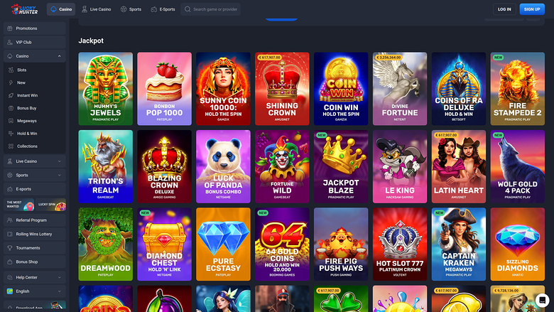 LuckyHunter — Jackpot games