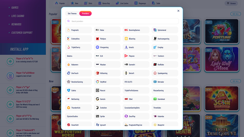 LuckyKong Casino — Games by studio