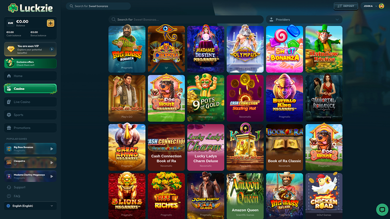 Luckzie Casino — Games lobby