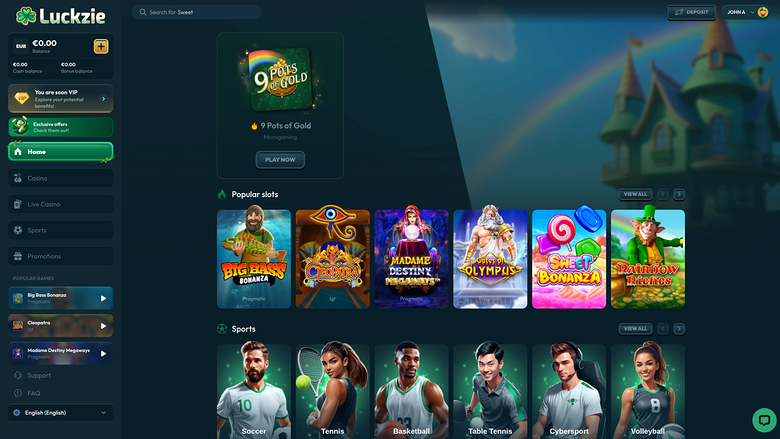 Luckzie Casino — Homepage