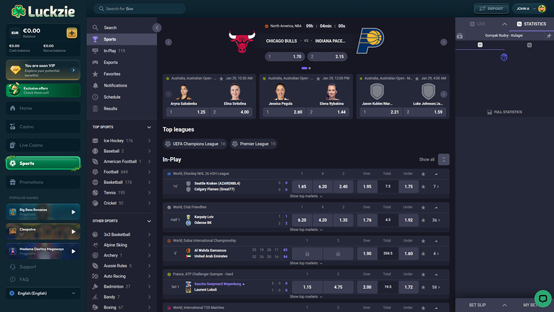 Luckzie Casino — Sportsbook