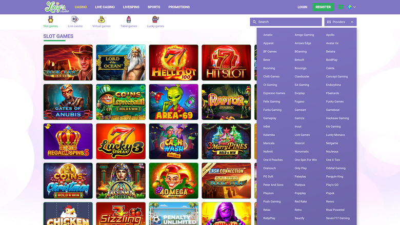 Lucys Casino — Games by studio
