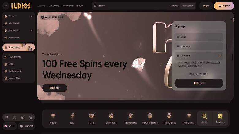 Ludios Casino — Homepage