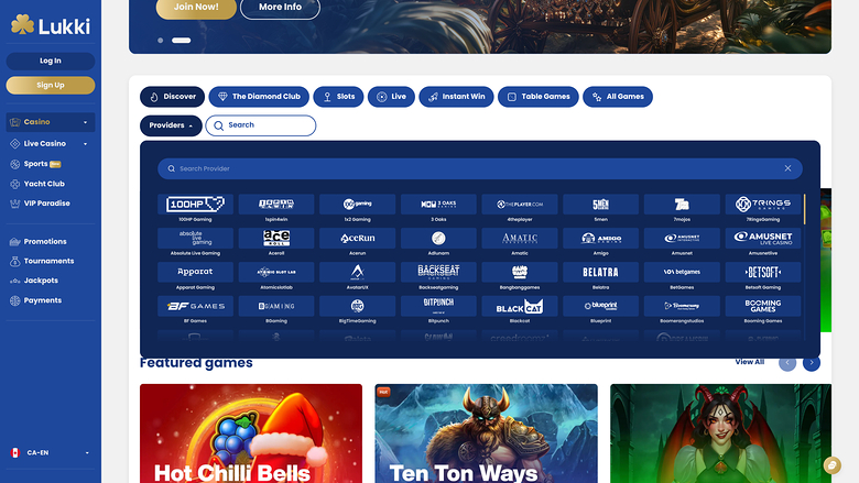 Lukki Casino — Games by studio