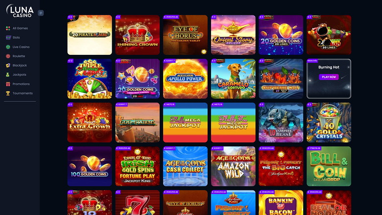 Luna Casino — Jackpot games