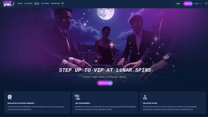 LunarSpins Casino — VIP section
