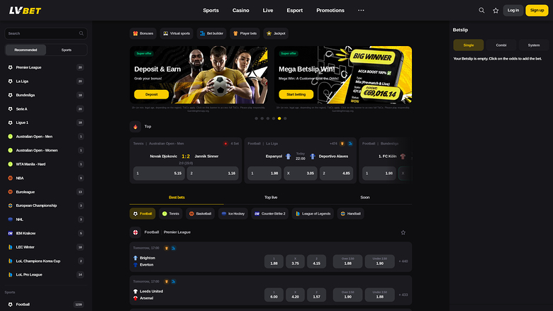 LV BET Casino — Sportsbook