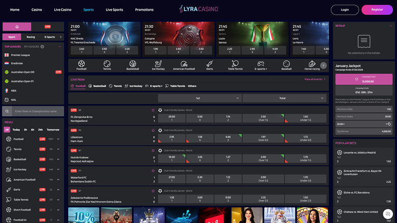 Lyra Casino — Sportsbook