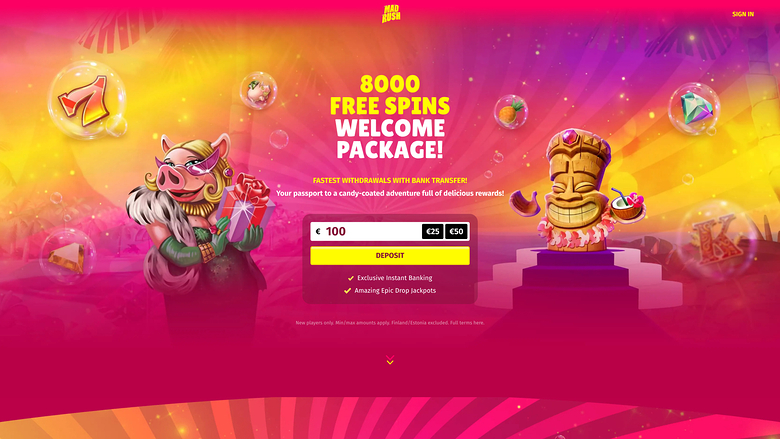 Mad Rush Casino — Homepage