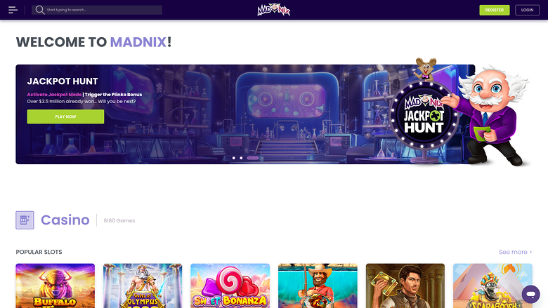 Madnix Casino — Homepage