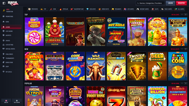 Mafia Casino — Games lobby