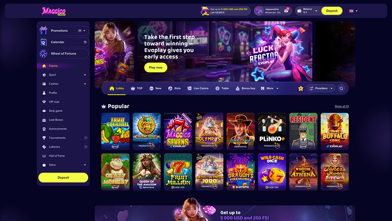 Maggico Casino — Homepage