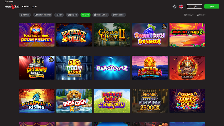 Magic Red Casino — Games lobby