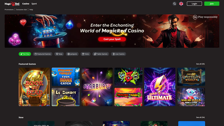 Magic Red Casino — Homepage