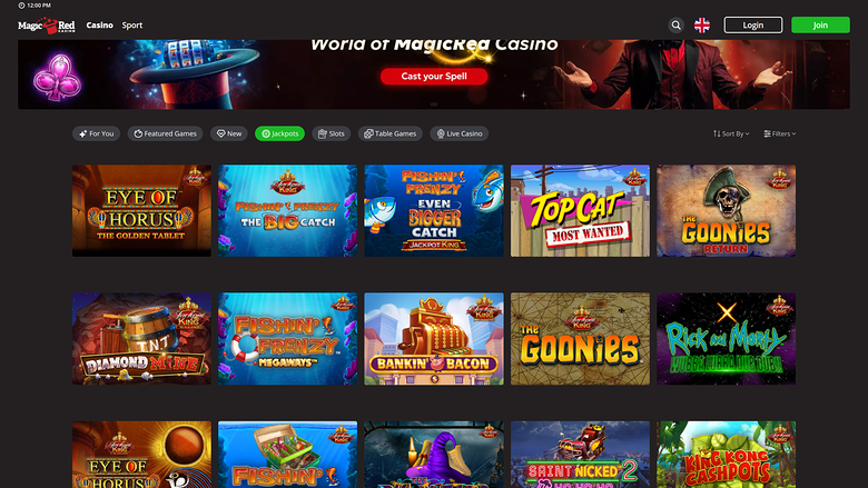 Magic Red Casino — Jackpot games