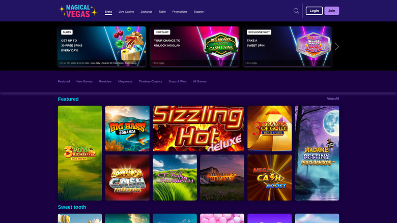 Magical Vegas Casino — Games lobby