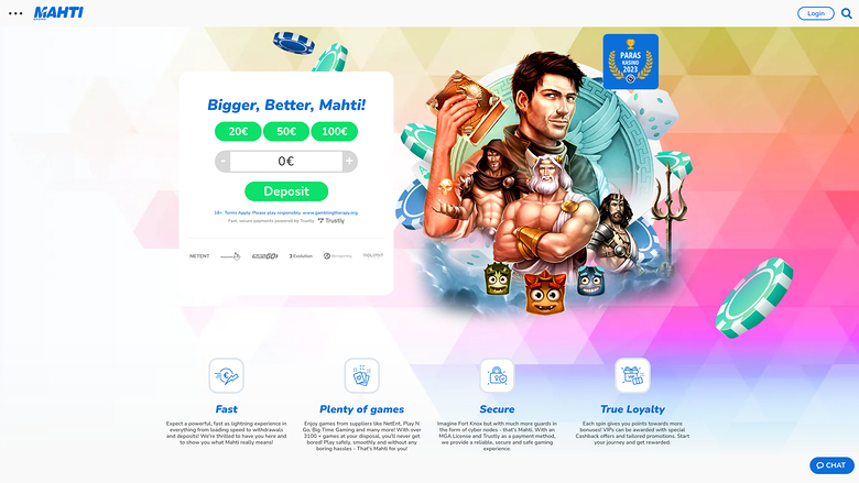 Mahti Kasino — Homepage