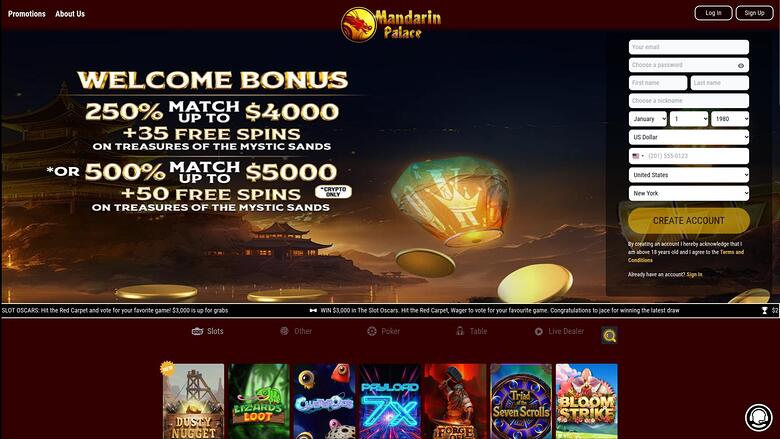 Mandarin Palace — Homepage