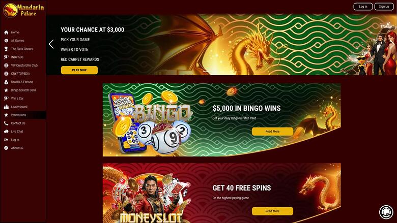 Mandarin Palace — Promotions page