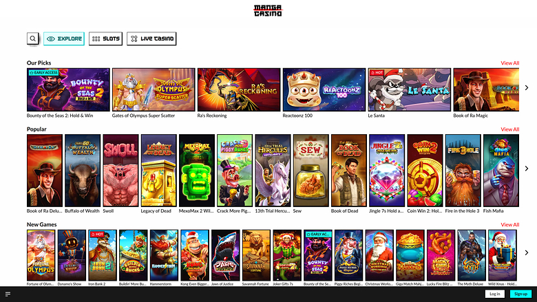 Manga Casino — Games lobby