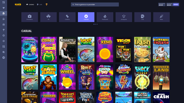 Mango Casino — Games lobby