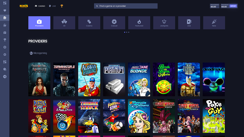 Mango Casino — Games by studio