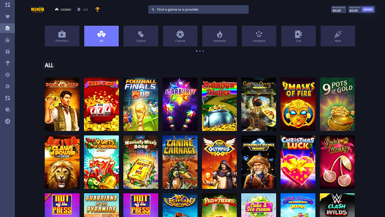 Mango Casino — Games lobby