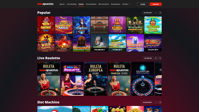 MarcaApuestas — Games lobby