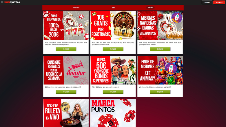MarcaApuestas — Promotions page