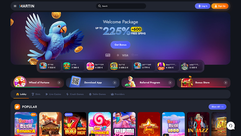 Martin Casino — Homepage
