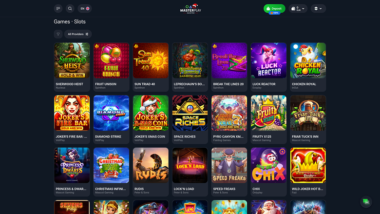 Masterplay Casino — Games lobby