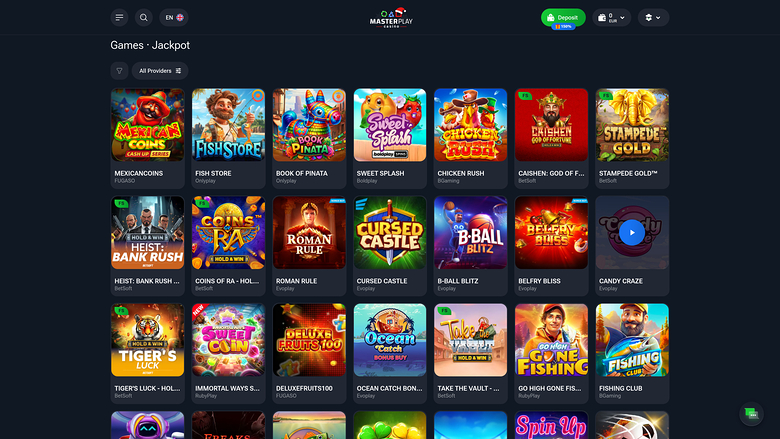 Masterplay Casino — Jackpot games