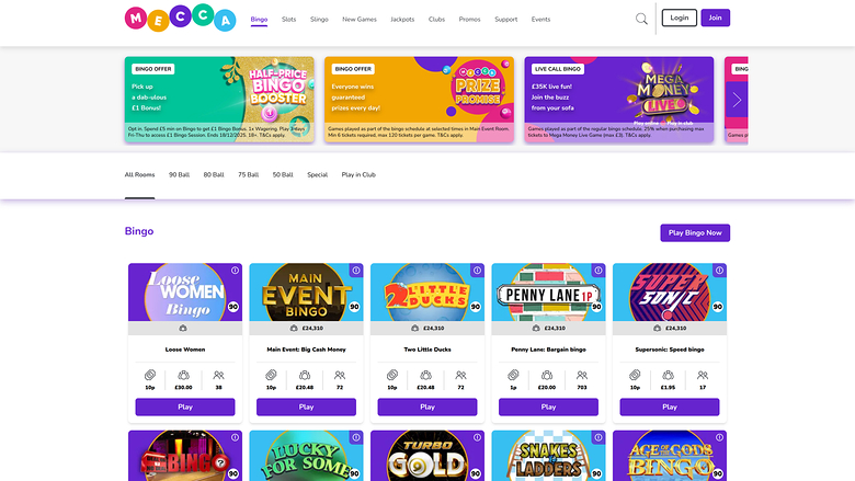 Mecca Bingo Casino — Bingo