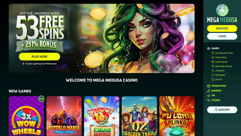 Mega Medusa Casino — Homepage