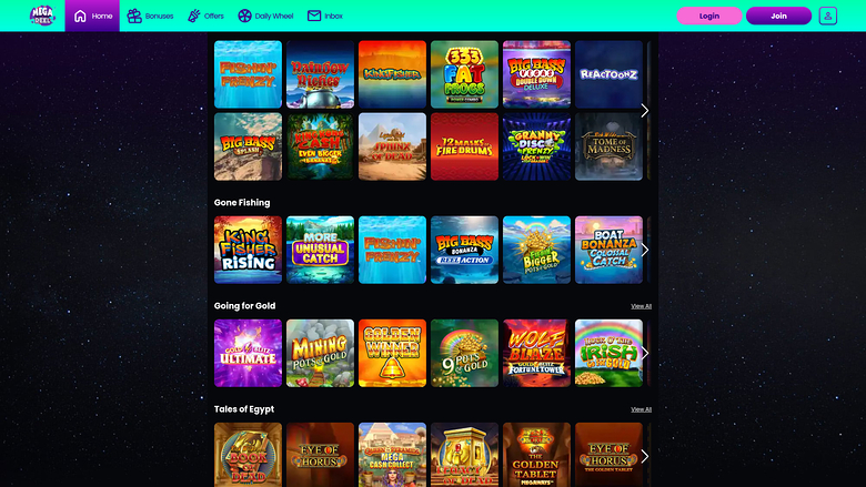 Mega Reel Casino — Games lobby