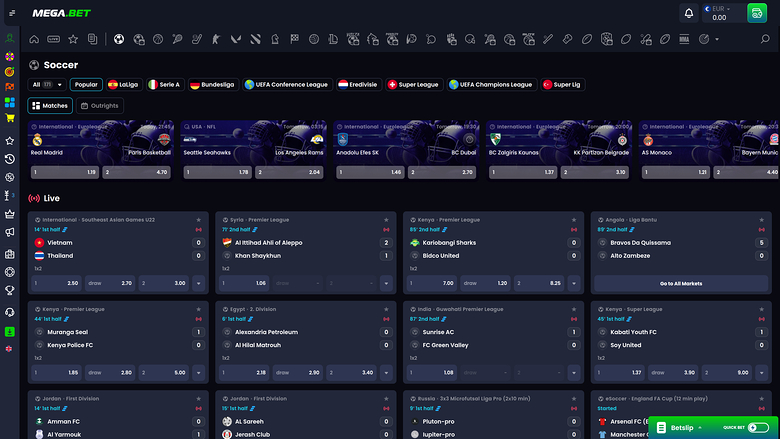 Mega.Bet Casino — Sportsbook