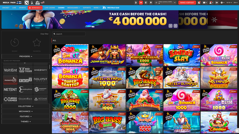 Megapari Casino — Games by studio