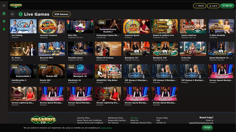 Megawaysvip Casino — Livedealer