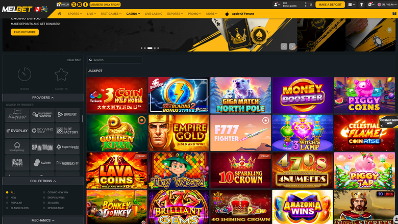 Melbet Casino — Jackpot games