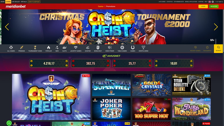Meridian Bet Casino — Homepage