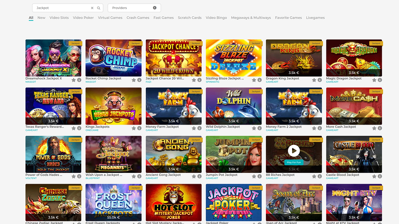 Merlin Casino — Jackpot games