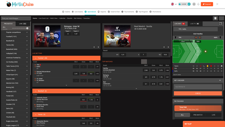 Merlin Casino — Sportsbook