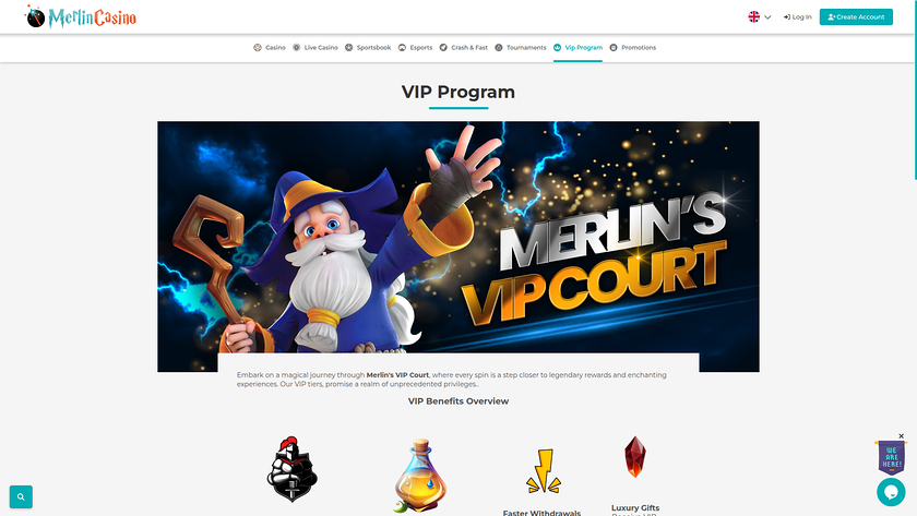Merlin Casino — VIP section