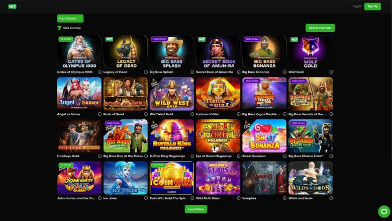 Mi7 Casino — Games lobby